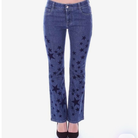 Stella McCartney Star Embellished Straight Leg Denim - Picture 1 of 14